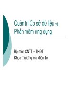Tài liệu Quản trị Cơ sở dữ liệu và Phần mềm ứng dụng: Ngôn ngữ SQL ppt