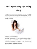 Tài liệu 5 bài học từ công việc không như ý pptx