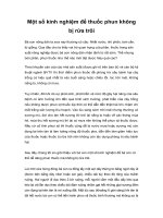 Tài liệu Một số kinh nghiệm để thuốc phun không bị rửa trôi doc