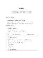 Tài liệu Toán(40) - GÓC NHỌN, GÓC TÙ, GÓC BẸT pptx