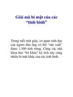 Tài liệu Giải mã bí mật của các “tinh binh” ppt