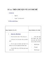 Tài liệu Đề tài - TRÒ CHUYỆN VỀ CƠ THỂ BÉ docx