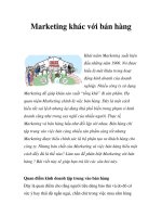 Tài liệu Marketing khác với bán hàng ppt