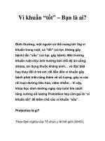 Tài liệu Vi khuẩn “tốt” – Bạn là ai? pdf