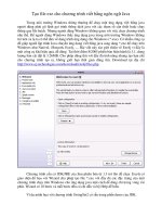 Tài liệu Tạo file exe cho chương trình viết bằng ngôn ngữ Java pptx