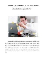 Tài liệu Bài học cho các công ty từ việc quản lý theo kiểu của hoàng gia châu Âu ! pptx