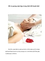 Tài liệu Để có gương mặt đẹp trong thời tiết hanh khô doc