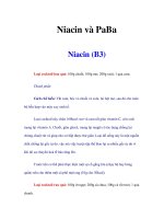 Tài liệu Niacin và PaBa Niacin (B3) ppt