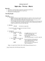 Tài liệu Ngăn xếp - Thủ tục - Macro doc