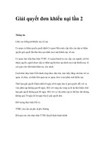 Tài liệu Giải quyết đơn khiếu nại lần 2 ppt