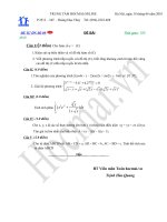 Tài liệu Đề và đáp án thi thử đại học môn Toán 2010_Đề số 9 docx