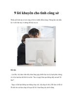 Tài liệu 9 lời khuyên cho tình công sở docx