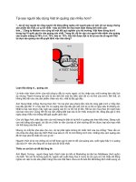 Tài liệu Tại sao người tiêu dùng Việt tin quảng cáo nhiều hơn? pptx