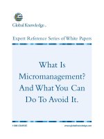 Tài liệu What Is Micromanagement? And What You Can Do To Avoid It. docx