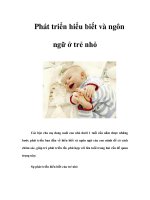 Tài liệu Phát triển hiểu biết và ngôn ngữ ở trẻ nhỏ ppt