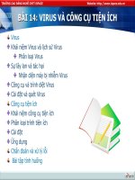 Tài liệu BÀI 14: VIRUS VÀ CÔNG CỤ TIỆN ÍCH doc