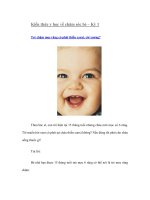 Tài liệu Kiến thức y học về chăm sóc bé – Kỳ 1 docx