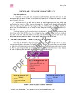 Tài liệu CHƯƠNG VII: QUẢN TRỊ NGUỒN NHÂN LỰC pdf