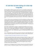 Tài liệu 15 cách bảo vệ tránh những rủi ro bảo mật trong Mac ppt