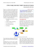 Tài liệu CÔNG NGHỆ CHO PHÁT TRIỂN NHANH SẢN PHẨM docx