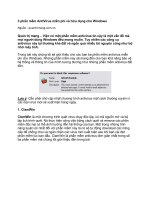 Tài liệu 3 phần mềm AntiVirus miễn phí và hữu dụng cho Windows docx