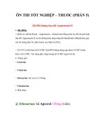 Tài liệu ÔN THI TỐT NGHIỆP – THUỐC (PHẦN 5) pdf