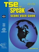Tài liệu TOEFL - Tse Score User Guide pptx