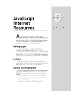 Tài liệu Appendix D_ JavaScript Internet Resources doc