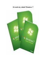 Tài liệu 10 cách tùy chỉnh Windows 7 docx