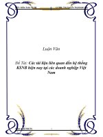 Tài liệu Luận văn “Các tài liệu liên quan đến hệ thống KSNB hiện nay tại các doanh nghiệp Việt Nam” doc