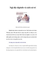 Tài liệu Ngộ độc digitalis và cách xử trí docx