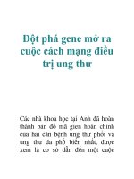 Tài liệu Đột phá gene mở ra cuộc cách mạng điều trị ung thư docx