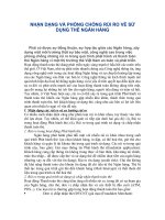 Tài liệu NHẬN DẠNG VÀ PHÒNG CHỐNG RỦI RO VỀ SỬ DỤNG THẺ NGÂN HÀNG pdf