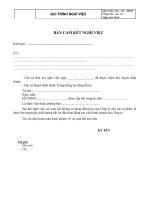 Tài liệu Phiếu cam kết khi nghỉ việc pptx