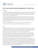 Tài liệu KRONE - White paper - VoIP application in small sites doc