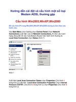 Tài liệu Cấu hình ADSL cho Win XP , 2000 , 2003 docx