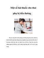 Tài liệu Một số bài thuốc cho thai phụ bị tiểu đường docx