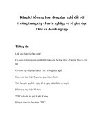 Tài liệu Đăng ký bổ sung hoạt động dạy nghề đối với trường trung cấp chuyên nghiệp, cơ sở giáo dục khác và doanh nghiệp pdf