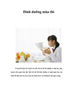 Tài liệu Dinh dưỡng mùa thi pdf