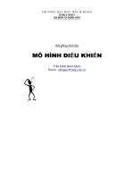 bài giảng mô hình điều khiển , mô phỏng trên matlab