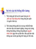 Tài liệu Vai trò của hệ thống tiền lương doc