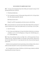 Tài liệu BÀI TẬP PHẢN ỨNG KHÔNG HOÀN TOÀN pptx