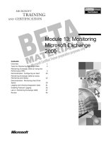Tài liệu Module 13: Monitoring Microsoft Exchange 2000 ppt