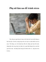Tài liệu Phụ nữ làm sao để tránh stress doc