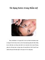 Tài liệu Sử dụng botox trong thẩm mỹ ppt