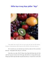 Tài liệu Hiểm họa trong thực phẩm 