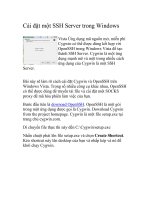 Tài liệu Cài đặt một SSH Server trong Windows Vista docx