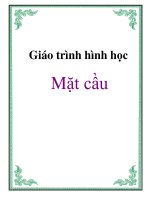 Tài liệu Giáo trình hình học: Mặt cầu doc