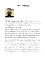 Tài liệu Khỏe với yoga ppt