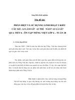 Tài liệu Sáng Kiến Kinh nghiệm - PHÂN BIỆT VÀ SỬ DỤNNG LINH HOẠT 3 KIỂU CÂU KỂ docx